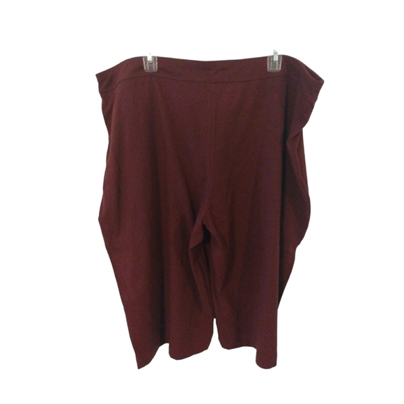 Danskin Now Crossover Waistband Comfortable Maroon Plus Sized Capri Lounge 4X - Picture 8 of 8